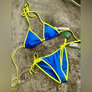 NWT Wild Fable Blue/Yellow Bikini Set in XS